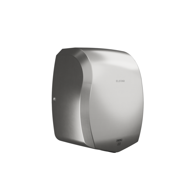 Snabb torktid 10 - 12 sekunder, inbyggt HEPA filter, UVC ljus Borstlös induktionsmotor som startar mjukt och har låg ljudnivå, luftrenare som går en timme per dag, air purifier